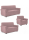 Victoriahome Σετ Ελαστικά Καλύμματα Καναπέ Σαλονιού Fleece Jacquard 3 Τεμαχίων KB479 Ροζ