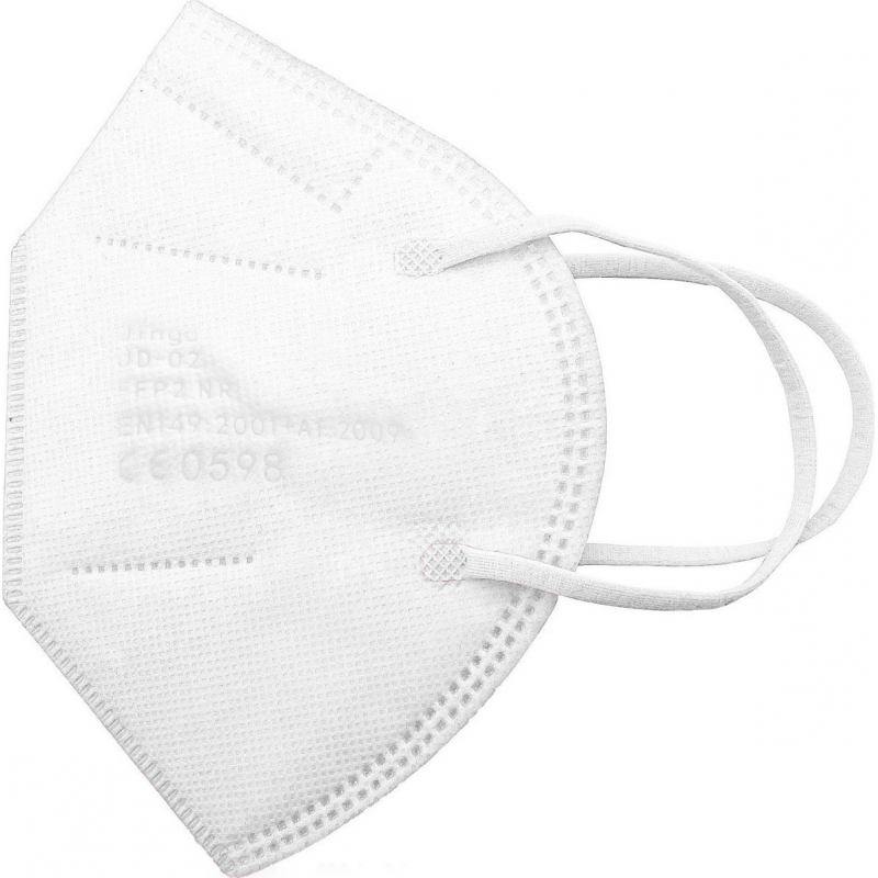 Μάσκα Προστασίας FFP2 NR σε Λευκό χρώμα 100τμχ MSK202